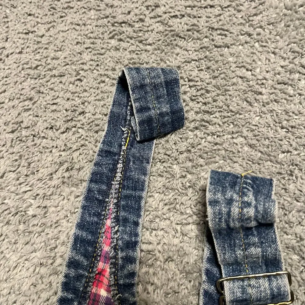 Vintage OshKosh Overalls Kids Youth XS 5 Girl Pink Lined Distressed Vestbak Jean
